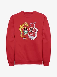 Disney Mickey Mouse & Minnie Mouse With Dragons Sweatshirt