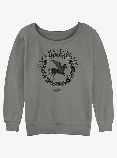 Disney Percy Jackson And The Olympians Camp Half Blood Logo Girls Slouchy Sweatshirt