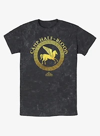 Disney Percy Jackson And The Olympians Camp Half Blood Emblem Logo Mineral Wash T-Shirt