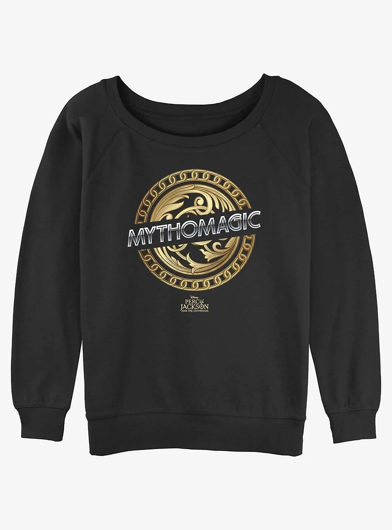 Disney Percy Jackson And The Olympians Mythomagic Logo Girls Slouchy Sweatshirt