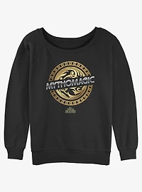 Disney Percy Jackson And The Olympians Mythomagic Logo Girls Slouchy Sweatshirt