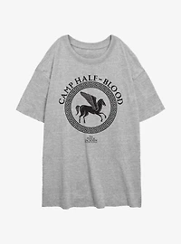 Disney Percy Jackson And The Olympians Camp Half Blood Logo Girls Oversized T-Shirt