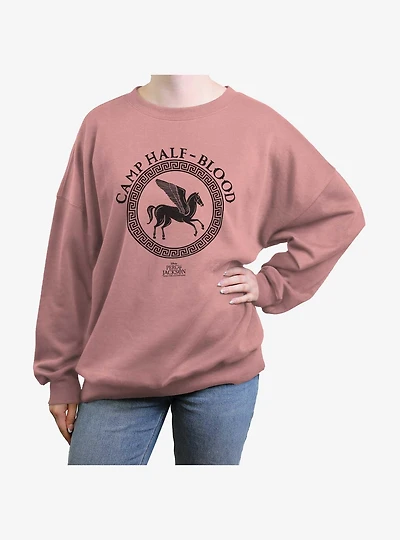 Disney Percy Jackson And The Olympians Camp Half Blood Logo Girls Oversized Sweatshirt