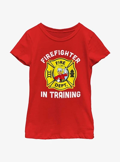 Disney Mickey Mouse Donald Firefighter Training Girls Youth T-Shirt