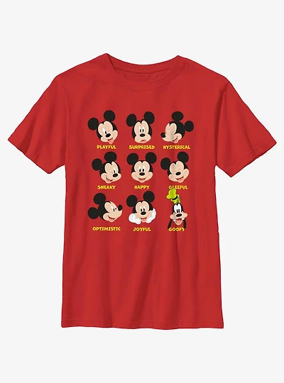 Disney Mickey Mouse Expressions Youth T-Shirt