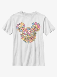 Disney Mickey Mouse Floral Head Youth T-Shirt