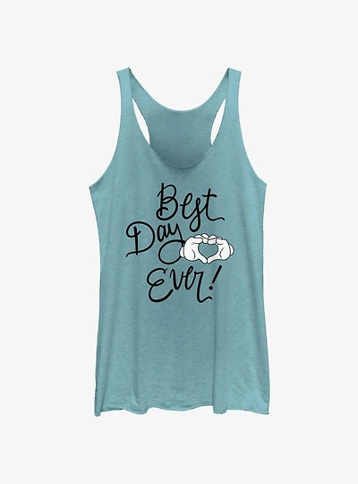 Disney Mickey Mouse Best Day Ever Hands Womens Tank Top