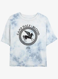 Disney Percy Jackson And The Olympians Camp Half Blood Logo Tie Dye Crop Girls T-Shirt