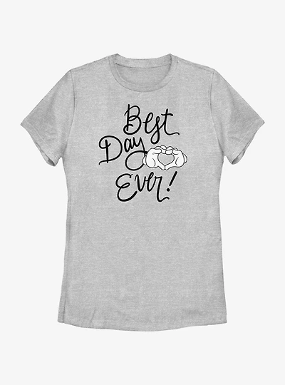 Disney Mickey Mouse Best Day Ever Hands Womens T-Shirt