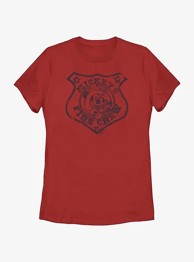 Disney Mickey Mouse Mickey's Fire Crew Badge Womens T-Shirt