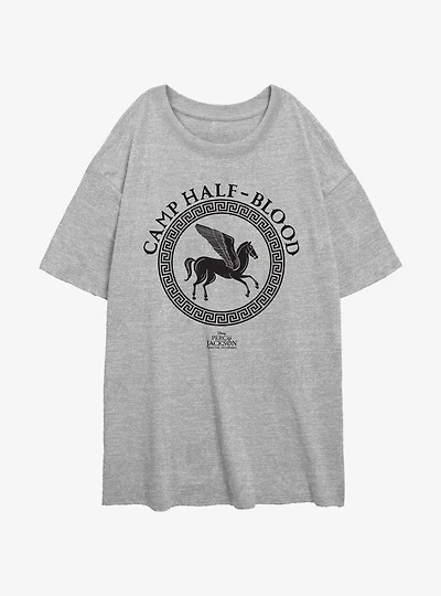 Disney Percy Jackson And The Olympians Camp Half Blood Logo Womens Oversized T-Shirt
