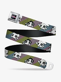 The Powerpuff Girls And Donny Stripe Multi Pastel Seatbelt Belt