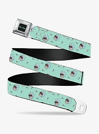 Rick And Morty Rick Lollipop Pose Teal Seatbelt Belt
