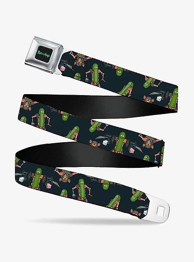 Rick And Morty Pickle Rick Rat Suit Poses Seatbelt Belt