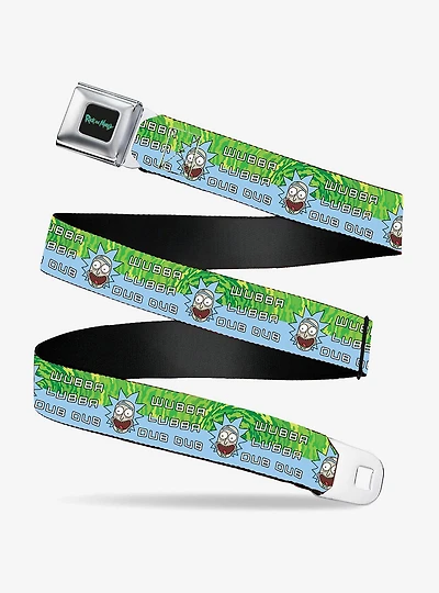 Rick And Morty Rick Wubba Lubba Dub Dub Faces Seatbelt Belt