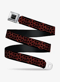 Supernatural Pentagram Icon Stripe Seatbelt Belt
