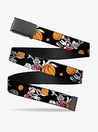 Looney Tunes Bugs Bunny Basketball Poses Flip Web Belt