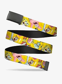 SpongeBob SquarePants Friends Poses Scattered Flip Web Belt