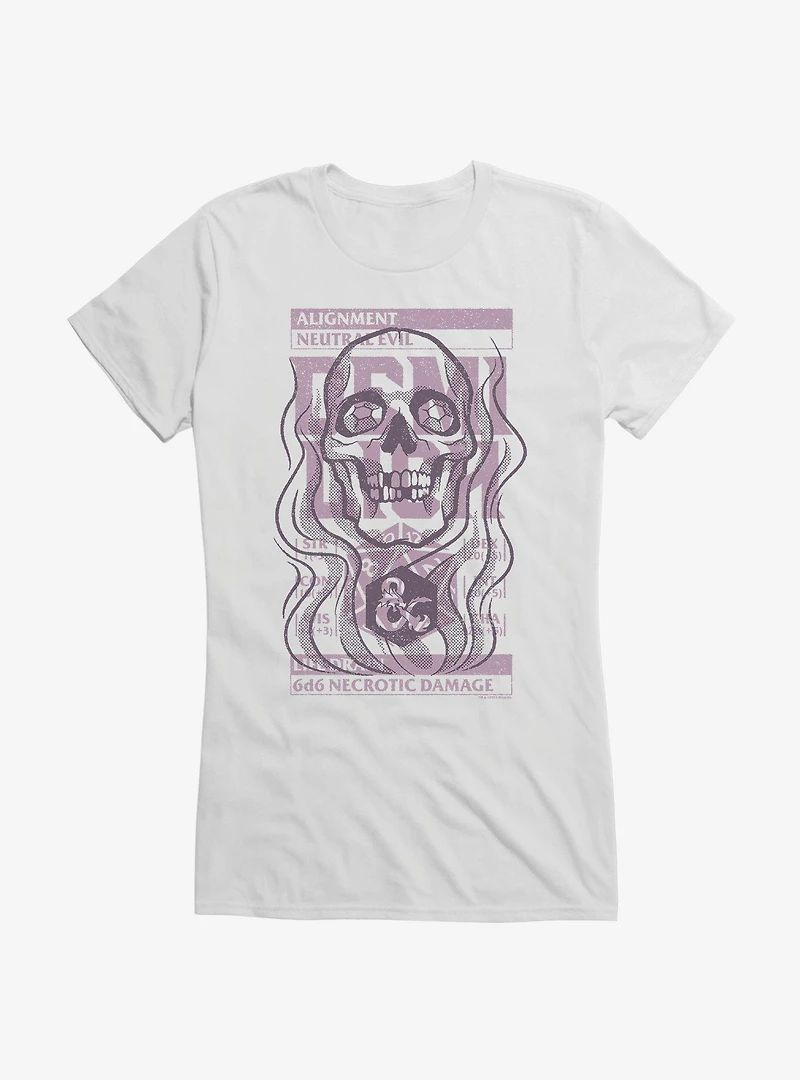 Dungeons & Dragons Demilich Stats Stamp Girls T-Shirt