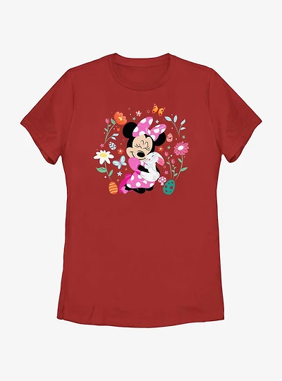Disney Minnie Mouse Hug Bunny Womens T-Shirt