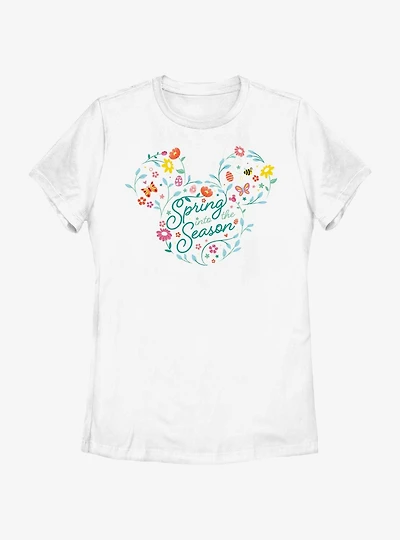 Disney Mickey Mouse Spring Into The Season Womens T-Shirt