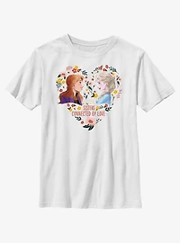 Disney Frozen Anna & Elsa Sisters Connected By Love Youth T-Shirt