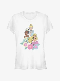 Disney Sleeping Beauty Tiana and Cinderella Group Pic Girls T-Shirt