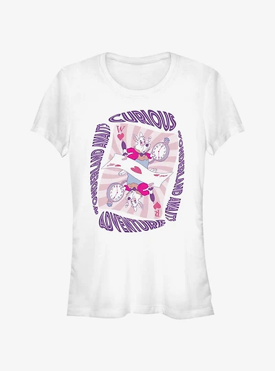 Disney Alice in Wonderland Rabbit Curious Adventure Girls T-Shirt