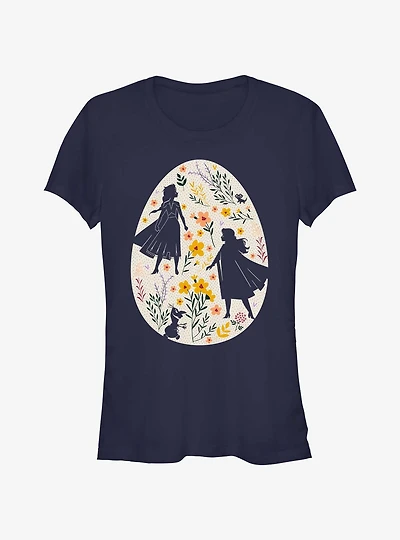 Disney Frozen Elsa Anna Olaf Egg Silhouette Girls T-Shirt