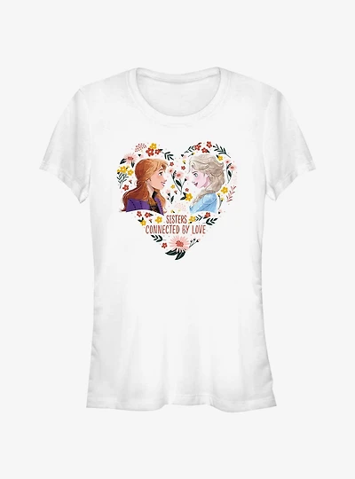 Disney Frozen Anna & Elsa Sisters Connected By Love Girls T-Shirt