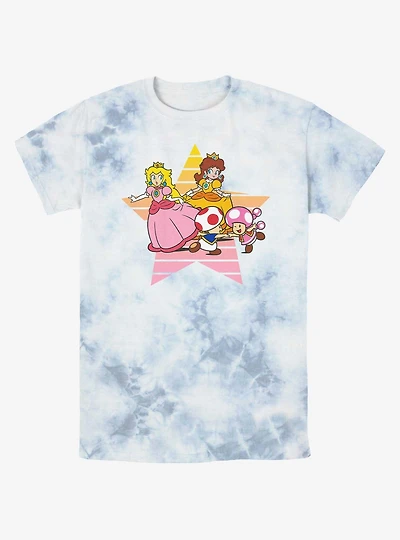 Nintendo Princess Peach & Daisy Star Tie-Dye T-Shirt