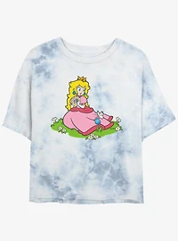 Nintendo Peach And A Butterfly Tie-Dye T-Shirt