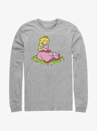 Nintendo Peach And A Butterfly Long-Sleeve T-Shirt