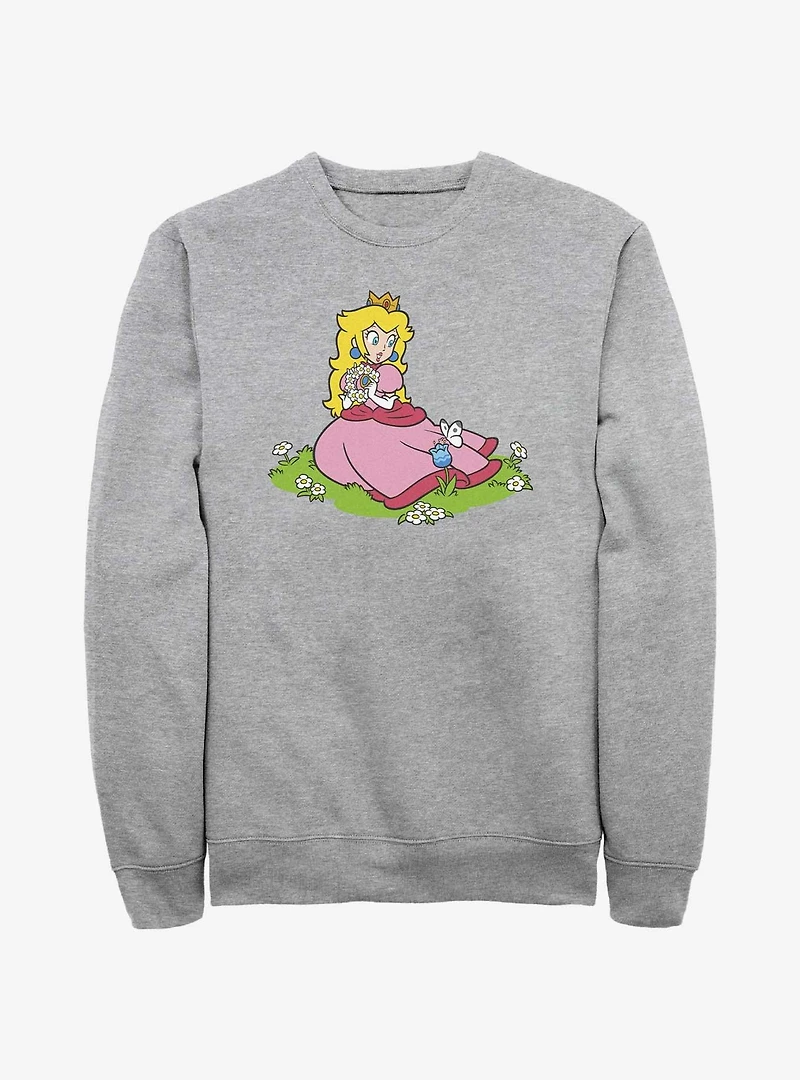 Nintendo Peach And A Butterfly Sweatshirt