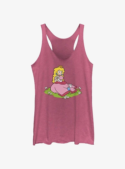 Nintendo Peach And A Butterfly Girls Tank