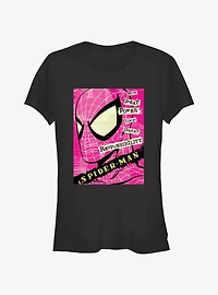 Marvel Spider-Man Power And Responsibility Quote Girls T-Shirt