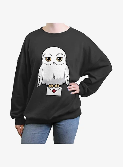 Harry Potter Anime Hedwig Mail Girls Oversized Sweatshirt