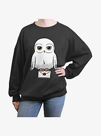 Harry Potter Anime Hedwig Mail Girls Oversized Sweatshirt