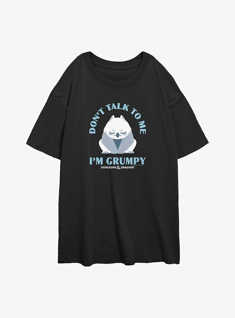 Dungeons & Dragons Grumpy Owlbear Girls Oversized T-Shirt