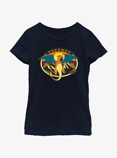 Pokemon Volcano Charizard Youth Girls T-Shirt