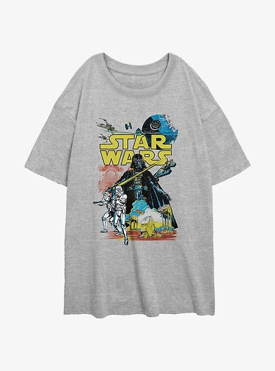 Star Wars Rebel Classic Womens Oversized T-Shirt