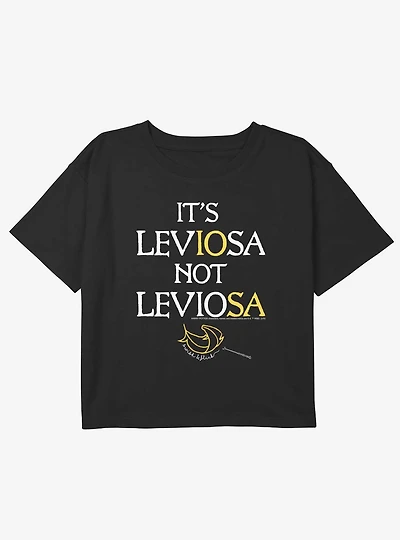Harry Potter Leviosa Youth Girls Boxy Crop T-Shirt