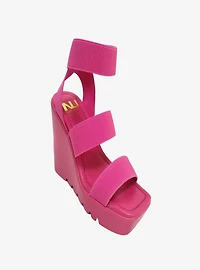 Paige Wedge Sandal Fuchsia