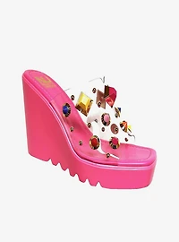 Palm Beach Stones Wedge Sandal Fuchsia