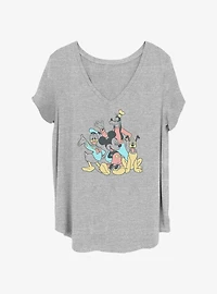 Disney Mickey Mouse Squad Pastel Girls T-Shirt Plus Size