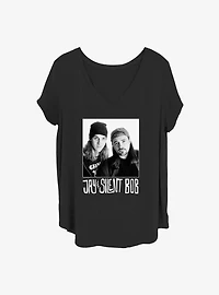 Jay and Silent Bob Portrait Girls T-Shirt Plus Size