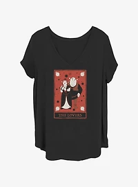 Shrek Fiona and Shrek The Lovers Tarot Girls T-Shirt Plus Size