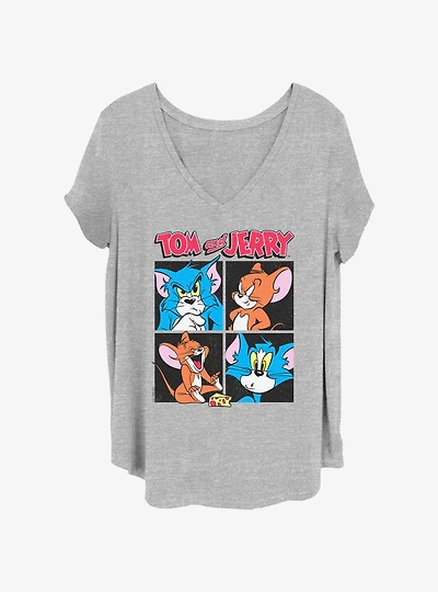 Tom & Jerry Face Time Girls T-Shirt Plus Size