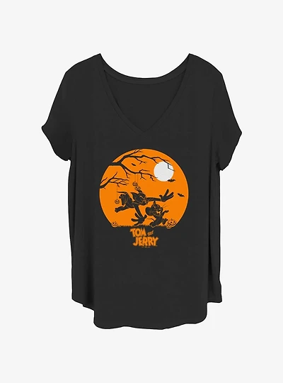 Tom & Jerry Cat & Mouse Haunt Girls T-Shirt Plus Size