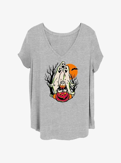Disney100 Ghosts Scare Donald Girls T-Shirt Plus Size